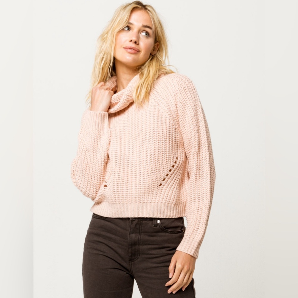 IVY + MAIN- Blush Pink Turtleneck Sweater- XS